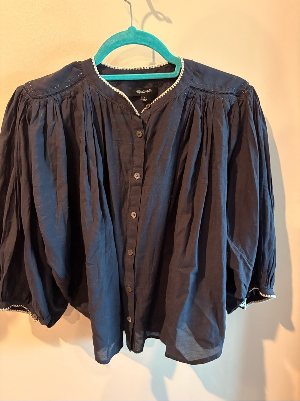 Madewell Balloon-Sleeve Blouse - Picture 3 of 7